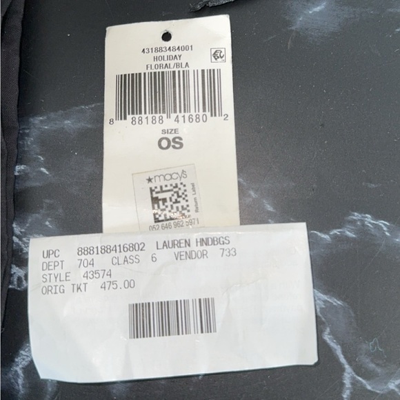 LAUREN RALPH LAUREN Needlepoint Medium Andie Drawstring Crossbody Bag AUTHENTIC - Picture 13 of 15